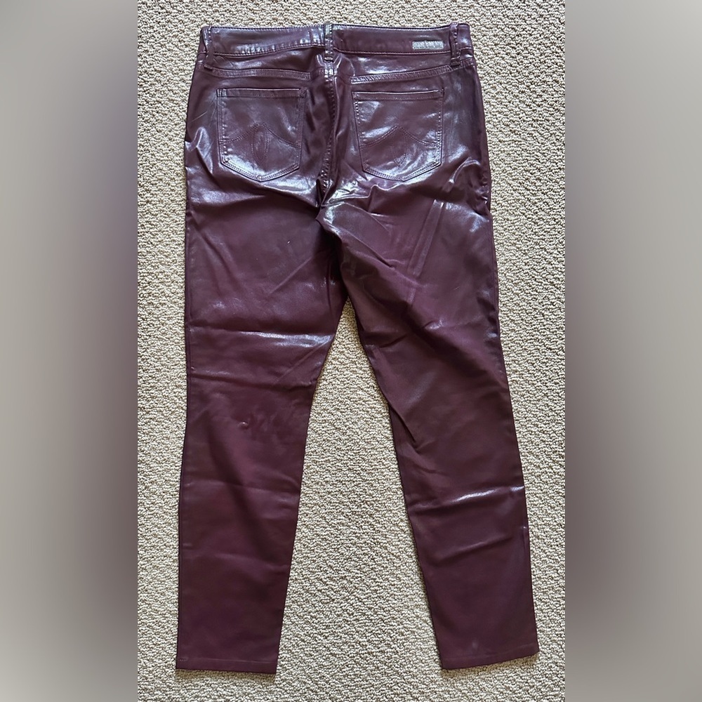 Level 99 faux leather burgundy pants - Picture 5 of 9